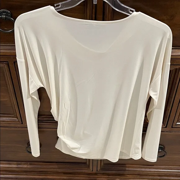 NWOT! Express Ivory Draped Blouse - Picture 5 of 5
